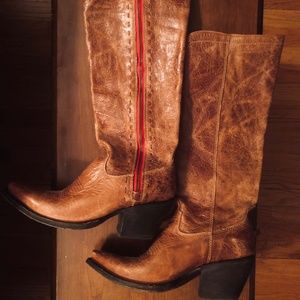 Cowgirl boots Real Authentic suede inside